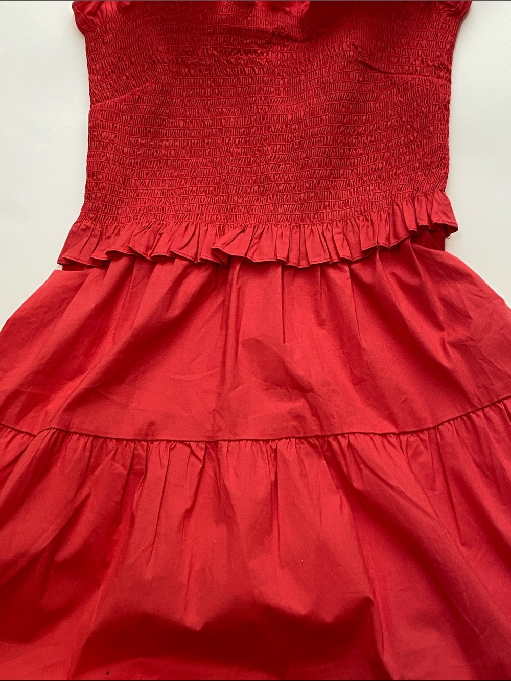 Tuckernuck Alannah Smocked Tie Strap Midi Dress Small - Picture 6 of 6